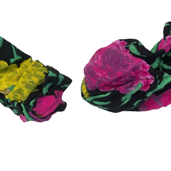 Zara Floral Top Long Sleeve Cropped Size XS - Picture 3 of 9